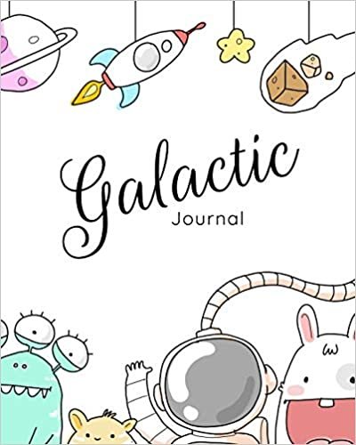 Galactic Journal: Cute Aliens and Rockets Composition Notebook Lined, 120 Pages, 8"x10"