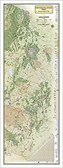 National Geographic: Continental Divide Trail in Gift Box Wall Map (18 X 48 Inches) (National Geographic Reference Map)