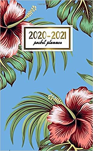 2020-2021 Pocket Planner: 2 Year Pocket Monthly Organizer & Calendar | Cute Two-Year (24 months) Agenda With Phone Book, Password Log and Notebook | Pretty Jungle Hibiscus Floral Print