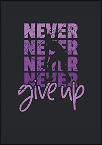 Field Hockey Never Give Up notebook: Dotted notebook, B5 format with soft cover, 120 numbered pages with table of contents and annual overview, great ... a diary, training tracker or bullet journal