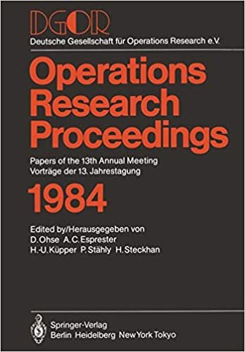 D.G.O.R.: Papers of the 13th Annual Meeting / Vorträge der 13. Jahrestagung (Operations Research Proceedings)