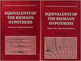 Equivalents of the Riemann Hypothesis 2 Hardback Volume Set (Encyclopedia of Mathematics and its Applications)