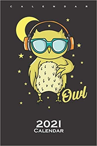sleep Type cool Owl nocturnal Owl Calendar 2021: Annual Calendar for Late risers or early risers