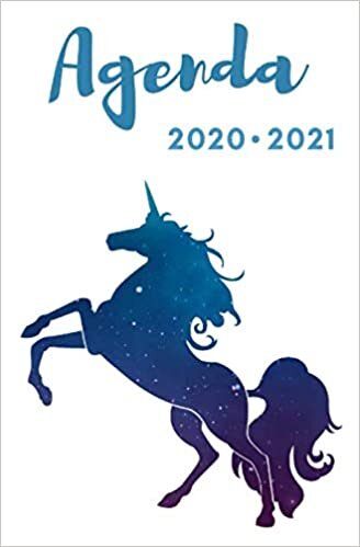 Agenda 2020-2021: Agenda scolaire ou d'organisation | Licorne | Format de poche quotidien (une semaine = 2 pages) | Dimensions : 15.32 x 20.34 cm
