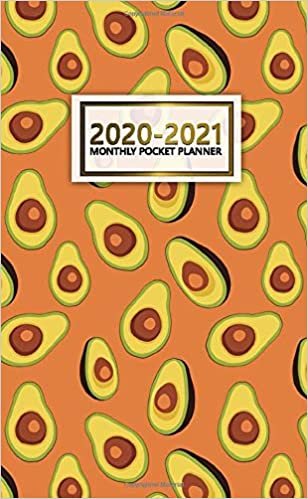 2020-2021 Pocket Planner: Cute Tropical Avocado Two-Year (24 Months) Monthly Pocket Planner and Agenda | 2 Year Organizer with Phone Book, Password Log & Notebook