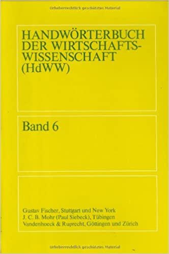 Handworterbuch Der Wirtschaftswissenschaft (Hdww) Band 06 (Kleine Vandenhoeck Reihe)