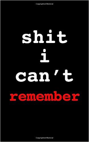 Shit I Can't Remember: A Password Book for People Who Can't Remember Shit