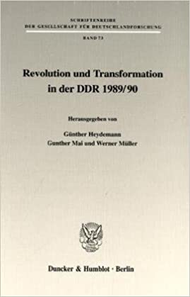 Revolution und Transformation in der DDR 1989/90. (Schriftenreihe der Gesellschaft für Deutschlandforschung)