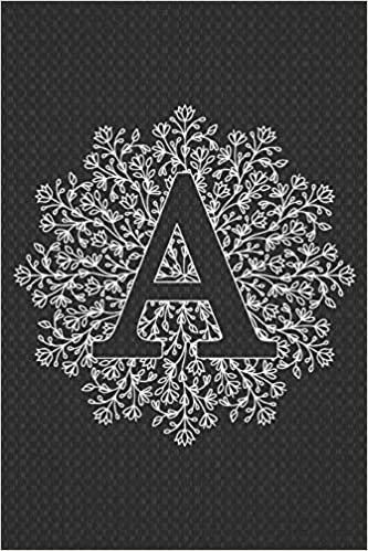 A: Journal, Notebook, Planner, Diary to Organize Your Life - Initial Monogram Letter A - Wide Ruled Line Paper - 6x9 in - Black color, elegant Single ... holidays and more - Letter Men Journal