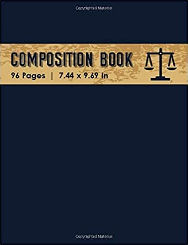 Composition Book: Composition Book Wide Ruled and Lined 96 Pages (7.44 x 9.69 inches), Can be used as a notebook, journal, diary - Law indir