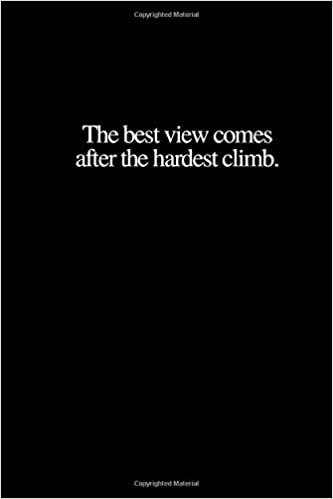 The best view comes after the hardest climb.: Motivational, Inspirational Notebook, Journal, Diary (110 Pages, Lined, 6 x 9)