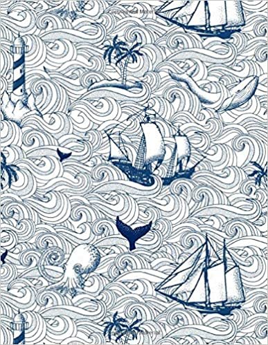 Nautical notebook: 110 blank college ruled pages (composition book,journal,diary) (8.5x11 large)