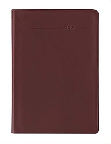 Taschenkalender Buch PVC rot 2021 - Büro-Kalender 8x11,5 cm - 1 Woche 2 Seiten - 144 Seiten - Notiz-Heft - Alpha Edition