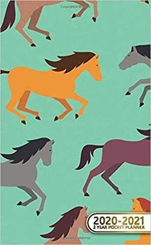 2020-2021 2 Year Pocket Planner: 2 Year Pocket Monthly Organizer & Calendar | Cute Two-Year (24 months) Agenda With Phone Book, Password Log and Notebook | Pretty Horse Pattern indir