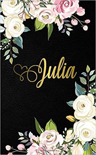 Julia: Pretty 2020-2021 Two-Year Monthly Pocket Planner & Organizer with Phone Book, Password Log & Notes | 2 Year (24 Months) Agenda & Calendar | Floral & Gold Personal Name Gift for Girls & Women