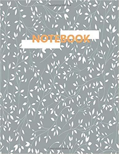 Notebook: Leaf pattern with gray floor (8.5 x 11 Inches) indir