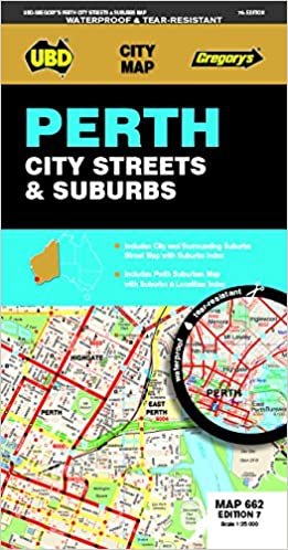 PERTH CITY STREETS & SUBURBS MAP 662 7TH EDITION
