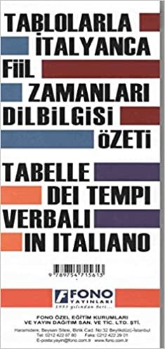 İtalyanca Fiil Zamanları ve Dilbilgisi Tablosu