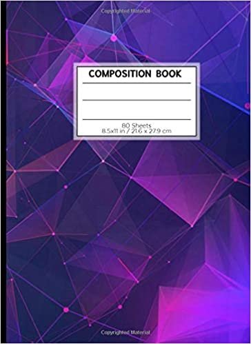 COMPOSITION BOOK 80 SHEETS 8.5x11 in / 21.6 x 27.9 cm: A4 Dotted Paper Notebook | "Purple Abstract" | Workbook for Teens Students | Writing Notes School College | Grammar | Languages | Art