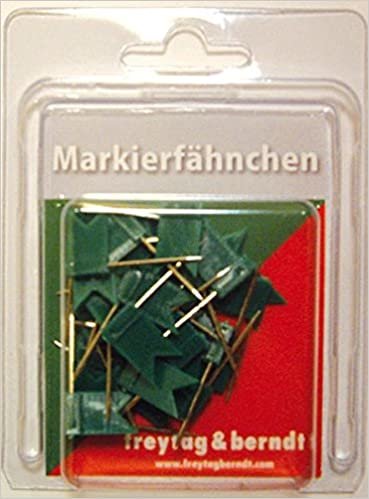 Pin Fähnchen grün: 30 Stk. Packung, 32 mm Stecklänge