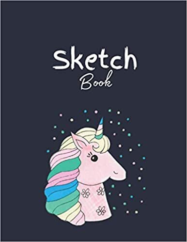 Sketch Book: Large Notebook for Drawing, painting, writing, Doodling or Sketching / 8.5" x 11" / Blank Unlined Paper Drawing and Write Journal: ... & Crayon Coloring / Unicorn Matte Cover