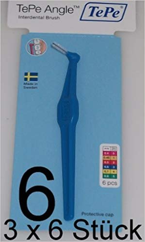 Tepe Diş Arası Fırçası Angle 0.6 mm Mavi 6 Adet indir