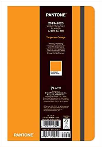 Pantone Planner 2020 Compact Tangerine Orange 18 Month
