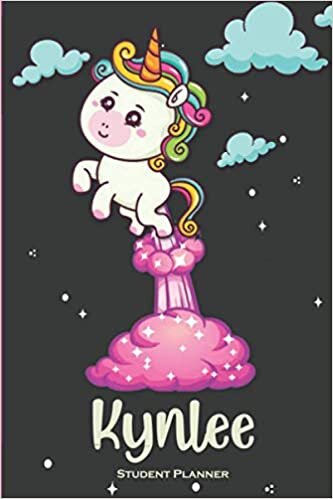 Kynlee - Student Planner: Rainbow Farting Unicorn Personalized Student Planner Journal with Name Kynlee , Funny back to school Planner For Girls And ... assignments notebook for school , for Kynlee