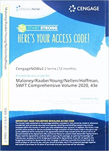 CengageNOWv2 for Maloney/Raabe/Young/Nellen/Hoffman 's South-Western Federal Taxation 2020: Comprehensive, 2 terms Printed Access Card