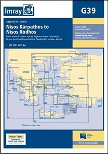 Imray Chart G39: Nisos Karpathos to Nisos Rodhos