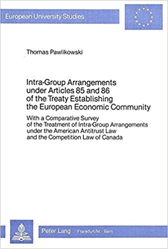 Intra-Group Arrangements under Articles 85 and 86 of the Treaty Establishing the European Economic Community: With a comparative survey of the ... / Series 2: Law / Série 2: Droit)