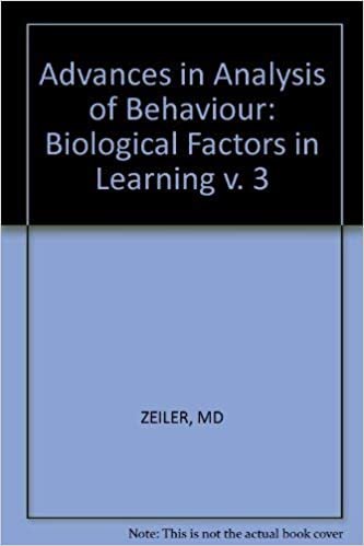 Advances in Analysis of Behaviour: Biological Factors in Learning v. 3