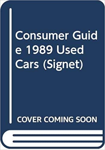 Consumer Guide 1989 Used Cars (Signet)