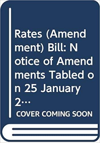Rates (Amendment) Bill: Notice of Amendments Tabled on 25 January 2012 for Consideration Stage (Northern Ireland Assembly Bills)