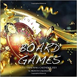 Board Games 7 x 7 Mini Wall Calendar 2021: 16 Month Calendar indir