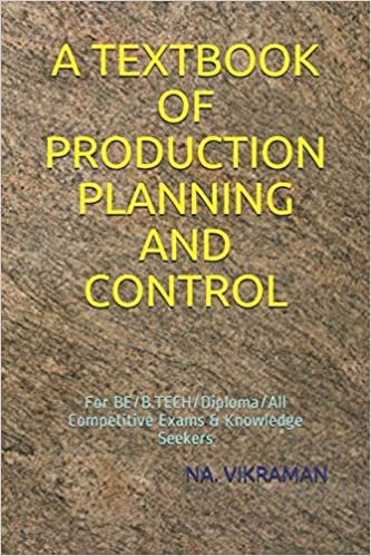 A TEXTBOOK OF PRODUCTION PLANNING AND CONTROL: For BE/B.TECH/Diploma/All Competitive Exams & Knowledge Seekers (2020, Band 37)