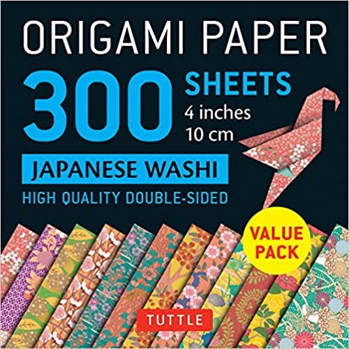 Origami Paper 300 sheets Japanese Washi Patterns 4" (10 cm): Tuttle Origami Paper: High-Quality Origami Sheets Printed with 12 Different Designs