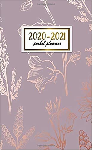 2020-2021 Pocket Planner: Pretty Floral Two-Year Monthly Pocket Planner and Organizer | 2 Year (24 Months) Agenda with Phone Book, Password Log & Notebook | Nifty Rose Gold Marble indir