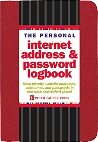 The Personal Internet Address & Password Logbook (removable cover band for security) indir
