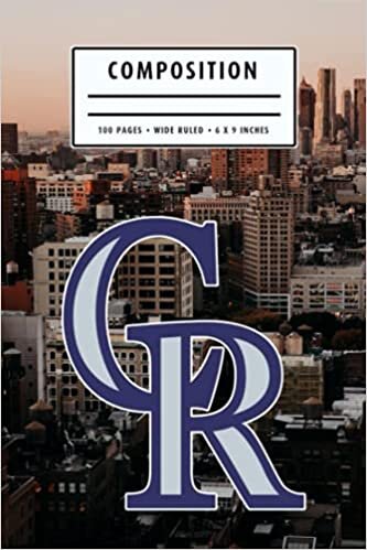 Composition: Colorado Rockies Notebook Wide Ruled at 6 x 9 Inches | Christmas, Thankgiving Gift Ideas | Baseball Notebook #13
