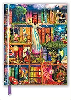 Premium Skizzenbuch: Aimee Stewart, Bücherregal - Schatzjäger: Unser hochwertiges Blankbook mit festem, künstlerisch geprägtem Einband im Format 28 cm x 21,6 cm indir