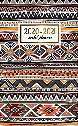 2020-2021 Pocket Planner: Pretty Two-Year Monthly Pocket Planner and Organizer | 2 Year (24 Months) Agenda with Phone Book, Password Log & Notebook | Vintage Ethnic & Tribal Pattern