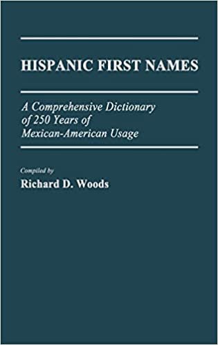 Hispanic First Names: A Comprehensive Dictionary of 250 Years of Mexican-American Usage (Bibliographies and Indexes in Anthropology)