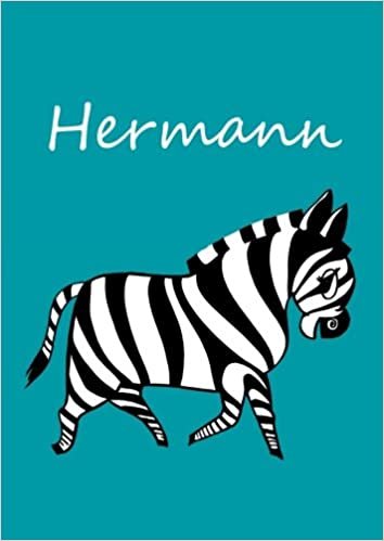 Malbuch / Notizbuch / Tagebuch - Hermann: DIN A4 - blanko - Zebra