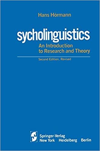 Psycholinguistics: An Introduction to Research and Theory