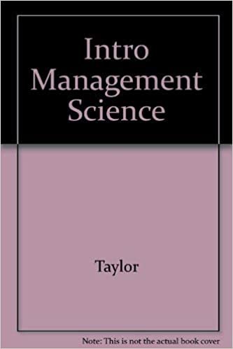 Intro Management Science