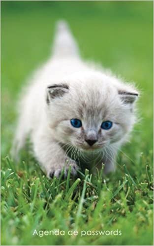 Agenda de passwords: Agenda para endereços electrónicos e passwords - Capa gatinho de olhos azuis (Agendas com gatos)