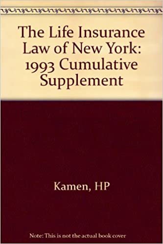 The Life Insurance Law of New York, 1993 Cumulative Supplement