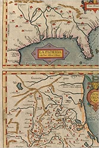 1574 Map of Florida - A Poetose Notebook / Journal / Diary (50 pages/25 sheets) (Poetose Notebooks) indir