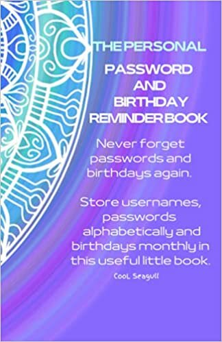 Password Book With Alphabetical Tabs & Birthday Calendar, Remander: 5.5x8.5 Inch 80 Pages Small (Mandala Design Cover)
